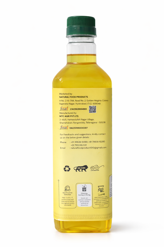 Wood Cold Pressed Groundnut Oil