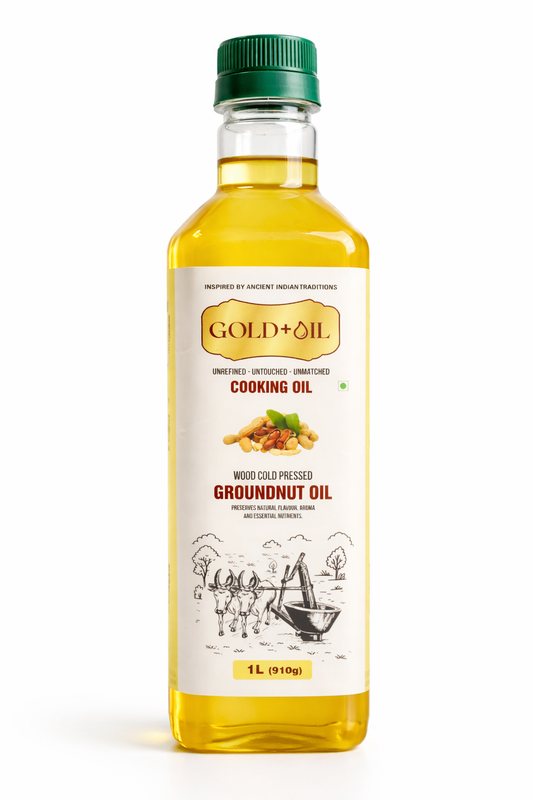 Wood Cold Pressed Groundnut Oil